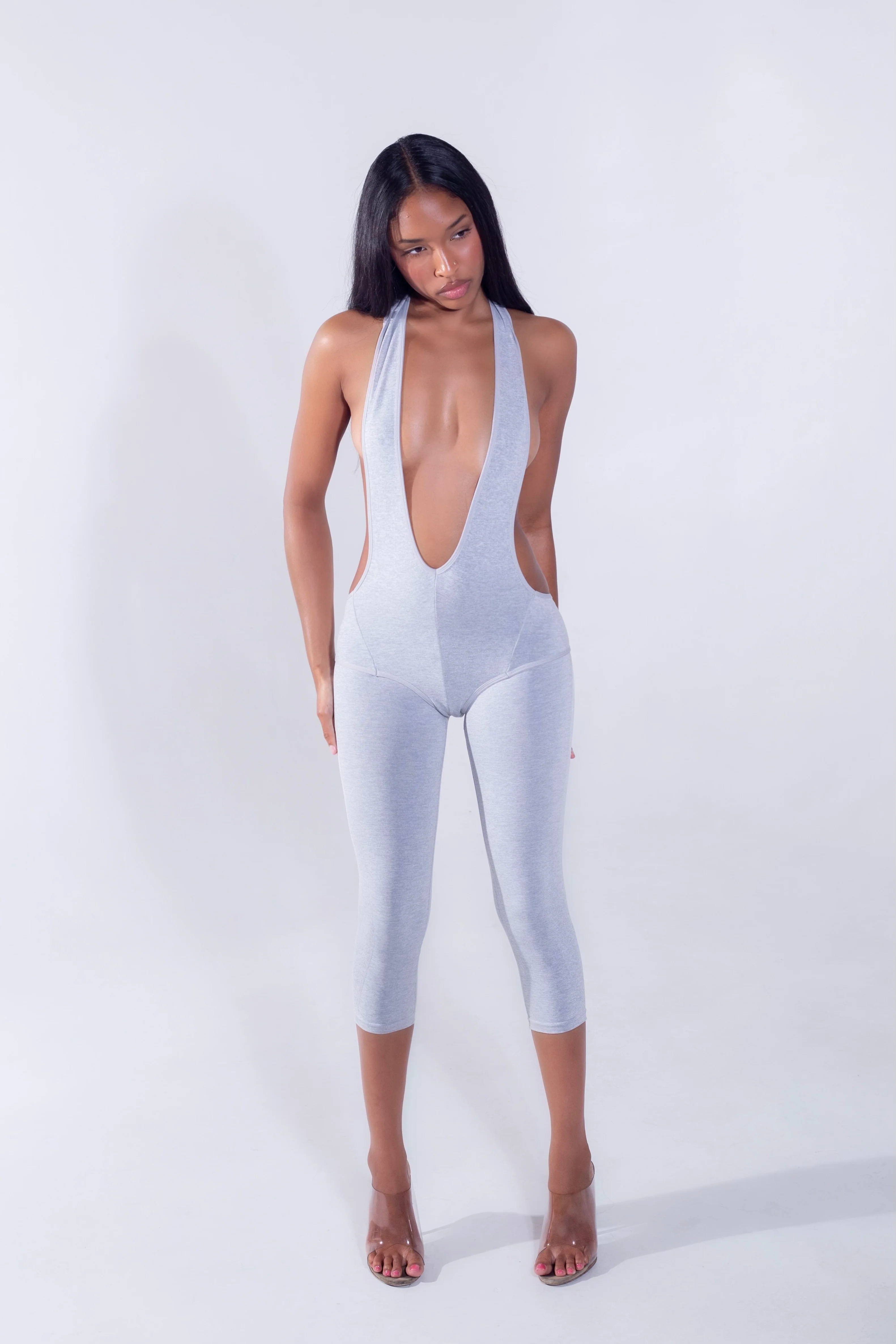 Seamless Halter Body (Grey)
