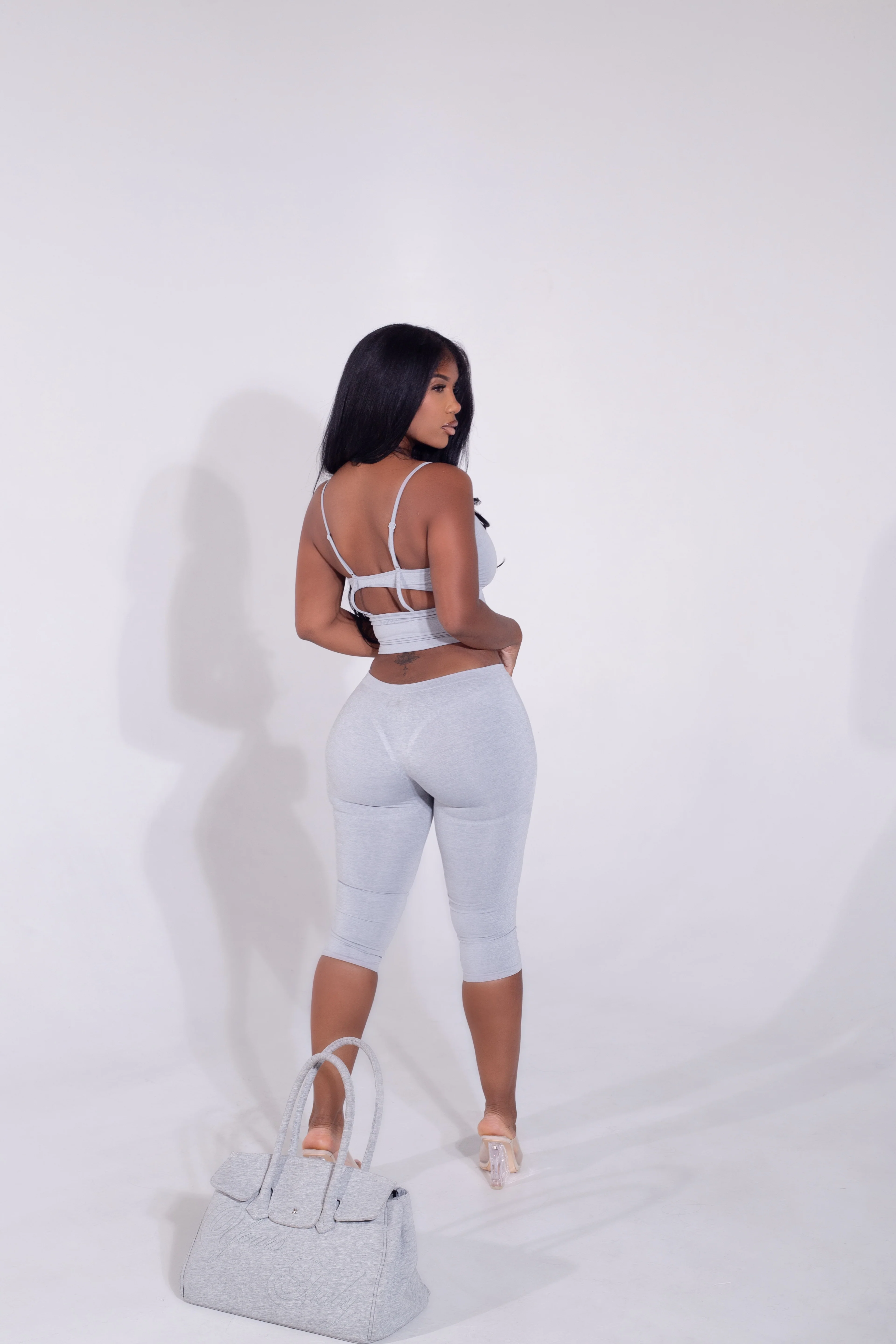 Seamless LowRise Capris (Grey)