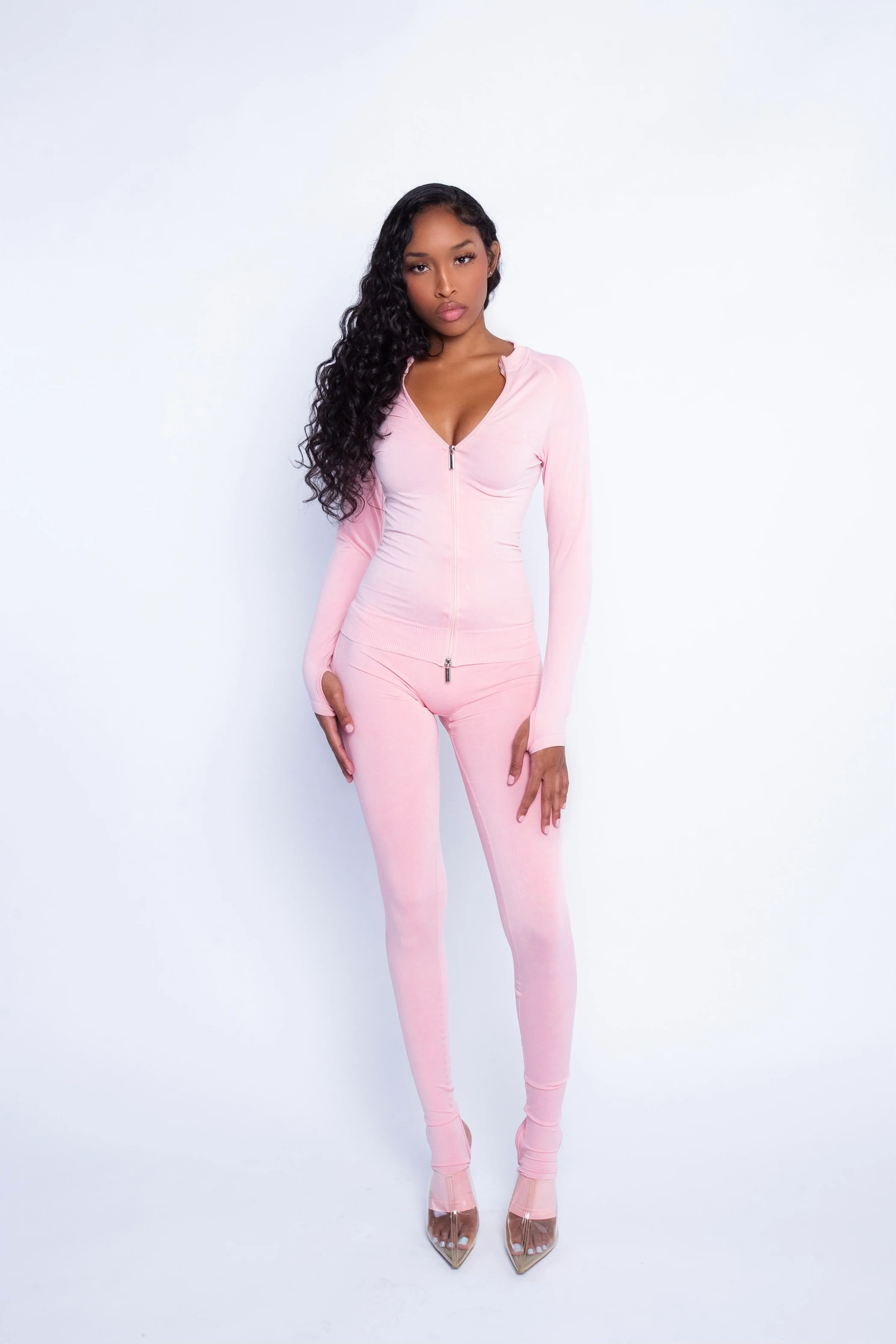Seamless LowRise Legging (Pink) - Image 3