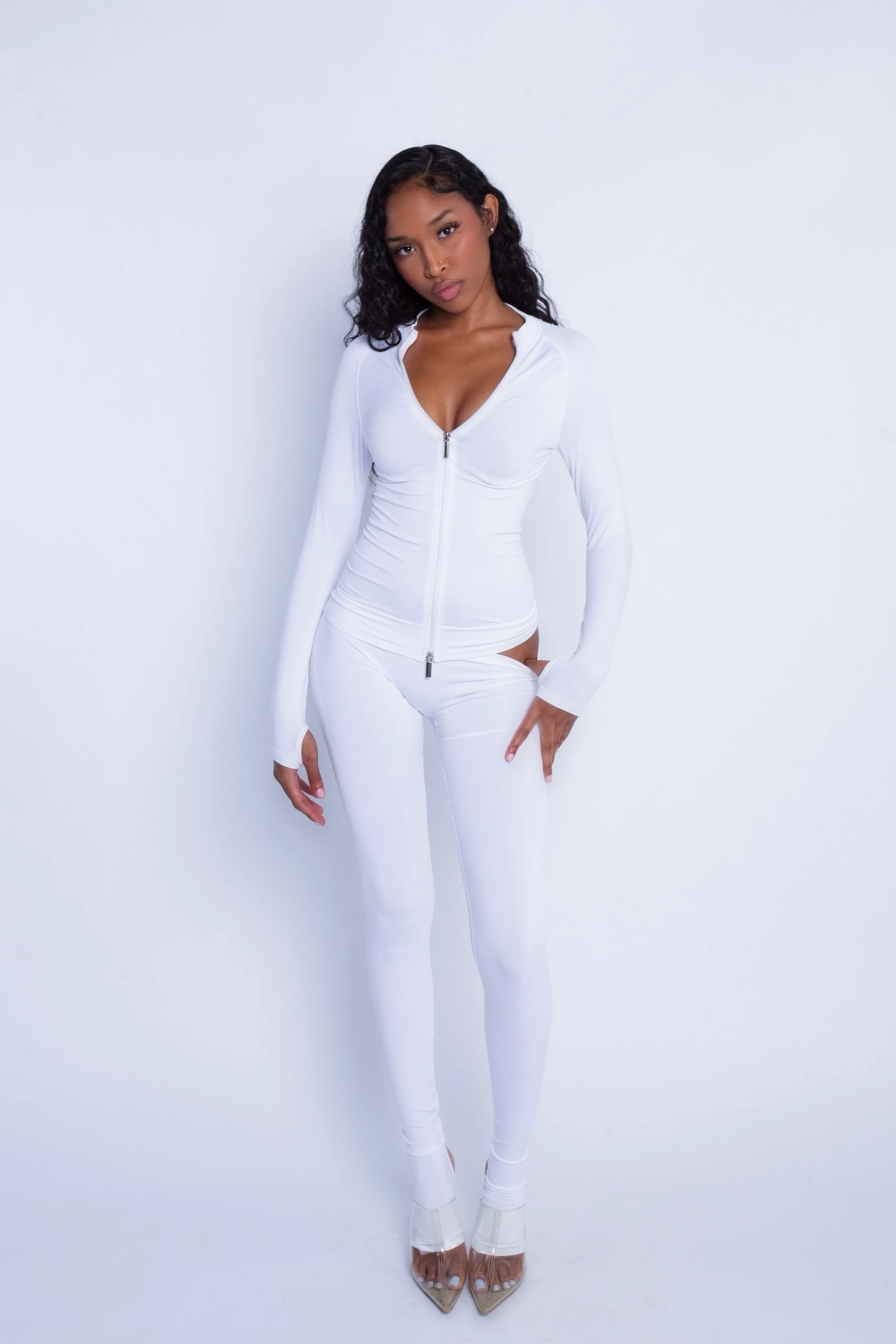 Seamless LowRise Legging (White)