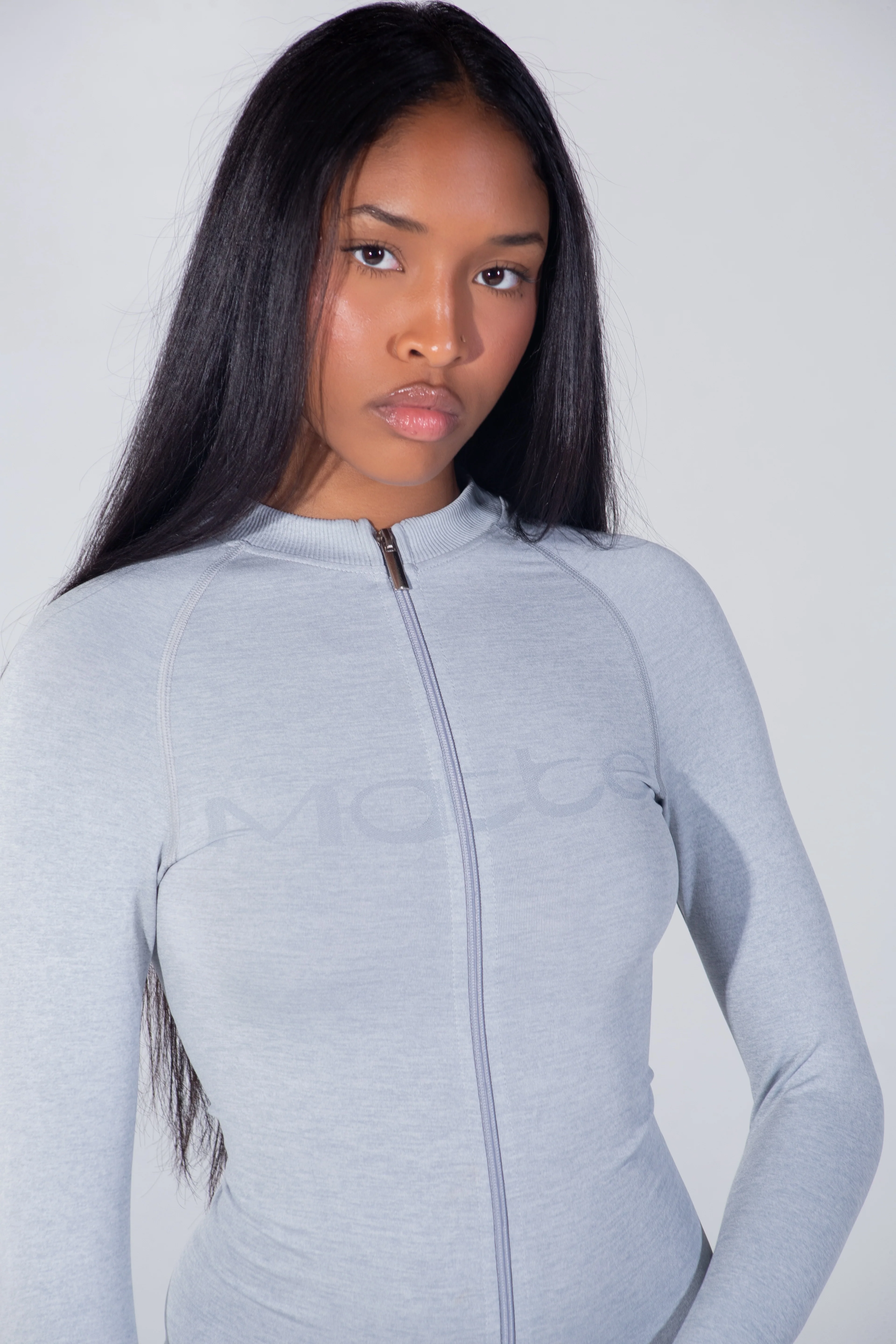 Seamless Zip Up (Grey)